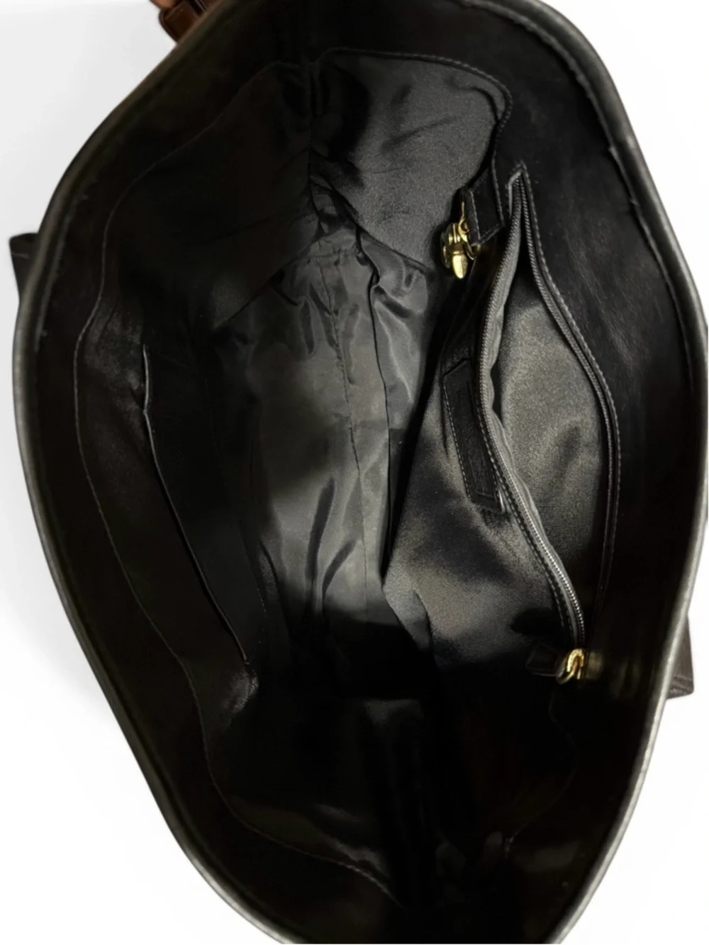 Coach Hampton Tote Bag in Black Leather, Vintage E2S-6509 - Picture 5 of 6